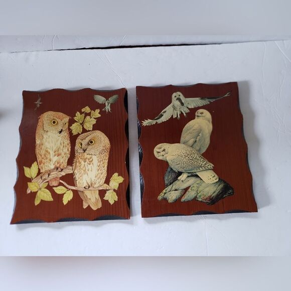 Wooden Owl Wall Hangings (2) - Picture 5 of 8